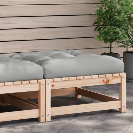 Taburete de jardín con cojín madera maciza de pino by vidaXL, Modular outdoor sofas - Ref: Foro24-838094, Price: 62,39 €, Dis...