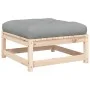 Gartenhocker mit massivem Kiefernholz und Kissen von vidaXL, Modulare Sofas für den Außenbereich - Ref: Foro24-838094, Preis:...