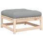 Taburete de jardín con cojín madera maciza de pino by vidaXL, Modular outdoor sofas - Ref: Foro24-838094, Price: 62,39 €, Dis...