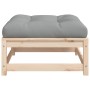 Taburete de jardín con cojín madera maciza de pino by vidaXL, Modular outdoor sofas - Ref: Foro24-838094, Price: 62,39 €, Dis...