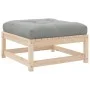 Gartenhocker mit massivem Kiefernholz und Kissen von vidaXL, Modulare Sofas für den Außenbereich - Ref: Foro24-838094, Preis:...