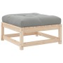 Taburete de jardín con cojín madera maciza de pino by vidaXL, Modular outdoor sofas - Ref: Foro24-838094, Price: 62,39 €, Dis...