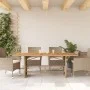 Gartentisch mit PE-Rattan-Oberfläche in Beige aus Holz, 190x80x74 cm. von vidaXL, Gartentische - Ref: Foro24-365311, Preis: 2...
