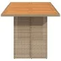 Gartentisch mit PE-Rattan-Oberfläche in Beige aus Holz, 190x80x74 cm. von vidaXL, Gartentische - Ref: Foro24-365311, Preis: 2...