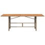 Mesa de jardín superficie de madera ratán PE beige 190x80x74 cm by vidaXL, Garden tables - Ref: Foro24-365311, Price: 243,16 ...