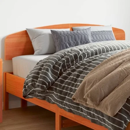 Bettkopfteil aus massivem Kiefernholz in Wachsbraun, 140 cm von vidaXL, Kopf- und Fußteile - Ref: Foro24-842505, Preis: 49,60...