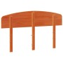Cabecero de cama madera maciza de pino marrón cera 140 cm
