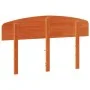 Cabecero de cama madera maciza de pino marrón cera 140 cm de vidaXL, Cabeceros y pies de cama - Ref: Foro24-842505, Precio: 4...