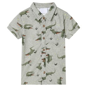 Camisa de niños caqui claro melange 116 by vidaXL, Kids T-shirts - Ref: Foro24-12106, Price: 10,55 €, Discount: %