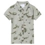 Hellbeige melierte Kinderhemd Größe 116 von vidaXL, Kinder-T-Shirts - Ref: Foro24-12106, Preis: 10,55 €, Rabatt: %