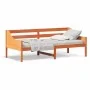 Wax brown solid pine wood sofa bed 100x200 cm by vidaXL, Beds and slatted bases - Ref: Foro24-842837, Price: 121,06 €, Discou...
