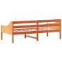 Sofá cama de madera maciza de pino marrón cera 100x200 cm de vidaXL, Camas y somieres - Ref: Foro24-842837, Precio: 125,14 €,...