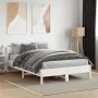 Bed frame with white pine wood headboard 140x190 cm by vidaXL, Beds and slatted bases - Ref: Foro24-842767, Price: 133,78 €, ...