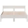 Bed frame with white pine wood headboard 140x190 cm by vidaXL, Beds and slatted bases - Ref: Foro24-842767, Price: 133,78 €, ...
