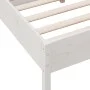 Bed frame with white pine wood headboard 140x190 cm by vidaXL, Beds and slatted bases - Ref: Foro24-842767, Price: 133,78 €, ...
