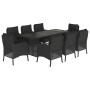 Set de comedor de jardín 9 pzas y cojines ratán sintético negro by vidaXL, Garden sets - Ref: Foro24-3211881, Price: 1,00 €, ...