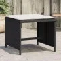 Gartenhocker mit Kissen, 4 Stück, PE-Rattan, Schwarz, 41x41x36cm. von vidaXL, Hocker für den Außenbereich - Ref: Foro24-36504...