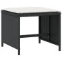Gartenhocker mit Kissen, 4 Stück, PE-Rattan, Schwarz, 41x41x36cm. von vidaXL, Hocker für den Außenbereich - Ref: Foro24-36504...