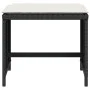Gartenhocker mit Kissen, 4 Stück, PE-Rattan, Schwarz, 41x41x36cm. von vidaXL, Hocker für den Außenbereich - Ref: Foro24-36504...