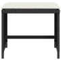 Taburetes de jardín con cojines 4 uds ratán PE negro 41x41x36cm by vidaXL, Outdoor ottomans - Ref: Foro24-365041, Price: 93,8...