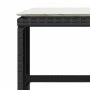 Gartenhocker mit Kissen, 4 Stück, PE-Rattan, Schwarz, 41x41x36cm. von vidaXL, Hocker für den Außenbereich - Ref: Foro24-36504...