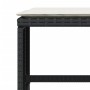 Gartenhocker mit Kissen, 4 Stück, PE-Rattan, Schwarz, 41x41x36cm. von vidaXL, Hocker für den Außenbereich - Ref: Foro24-36504...