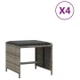 Taburetes de jardín con cojines 4 uds ratán PE gris 41x41x36 cm by vidaXL, Outdoor ottomans - Ref: Foro24-365043, Price: 93,1...