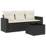 Juego de sofás jardín 4 pzas con cojines ratán sintético negro by vidaXL, Modular outdoor sofas - Ref: Foro24-3251003, Price:...