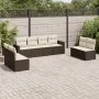 Set sofás de jardín 8 piezas y cojines ratán sintético marrón by vidaXL, Modular outdoor sofas - Ref: Foro24-3251190, Price: ...