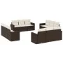 Set de sofás de jardín y cojines 12 pzas ratán sintético marrón by vidaXL, Modular outdoor sofas - Ref: Foro24-3251110, Price...