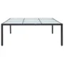 Garten-Esstisch aus synthetischem Rattan schwarz 200x200x74 cm von vidaXL, Gartentische - Ref: Foro24-46132, Preis: 267,71 €,...