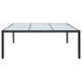 Synthetic black rattan garden dining table 200x200x74 cm by vidaXL, Garden tables - Ref: Foro24-46132, Price: 270,39 €, Disco...