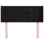 Cabecero de terciopelo negro 93x16x78/88 cm