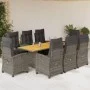 Set comedor jardín 9 pzas y cojines ratán sintético gris by vidaXL, Garden sets - Ref: Foro24-3212712, Price: 1,00 €, Discoun...