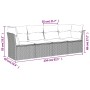 Gartensitzgruppe 4-teilig mit schwarzen Polstern aus synthetischem Rattan von vidaXL, Gartensets - Ref: Foro24-3249065, Preis...
