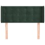 Cabecero de terciopelo verde oscuro 93x16x78/88 cm
