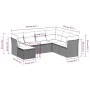 Set de comedor de jardín 7 pzas y cojines ratán sintético negro by vidaXL, Garden sets - Ref: Foro24-3249825, Price: 412,95 €...
