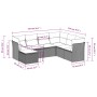 Set de comedor de jardín 7 pzas y cojines ratán sintético negro by vidaXL, Garden sets - Ref: Foro24-3249825, Price: 417,53 €...