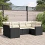 Set de sofás de jardín 6 piezas y cojines ratán sintético negro by vidaXL, Modular outdoor sofas - Ref: Foro24-3251713, Price...