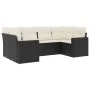 Set de sofás de jardín 6 piezas y cojines ratán sintético negro by vidaXL, Modular outdoor sofas - Ref: Foro24-3251713, Price...