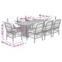 Set comedor jardín 9 pzas y cojines ratán sintético gris by vidaXL, Garden sets - Ref: Foro24-3212075, Price: 956,81 €, Disco...