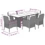 Set comedor de jardín 7 pzas con cojines ratán sintético beige by vidaXL, Garden sets - Ref: Foro24-3211888, Price: 812,01 €,...