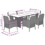 Set comedor de jardín 7 pzas con cojines ratán sintético beige by vidaXL, Garden sets - Ref: Foro24-3211888, Price: 861,39 €,...