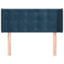Cabecero de terciopelo azul oscuro 93x16x78/88 cm