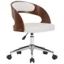 Drehbarer Esszimmerstuhl aus gebogenem Holz, weißem Kunstleder von vidaXL, Essstühle - Ref: Foro24-287422, Preis: 124,53 €, R...