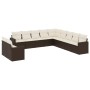 Set de sofás de jardín 11 pzas cojines ratán sintético marrón by vidaXL, Garden sets - Ref: Foro24-3219183, Price: 705,87 €, ...