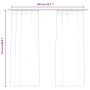 Cortinas opacas y ganchos 2 pzas terciopelo antracita 140x175cm