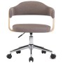 Bentwood and Taupe Gray Fabric Swivel Dining Chair by vidaXL, dining chairs - Ref: Foro24-287420, Price: 155,78 €, Discount: %