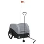 Remolque para bicicleta hierro negro y gris 45 kg de vidaXL, Remolques para bicicletas - Ref: Foro24-94154, Precio: 105,60 €,...