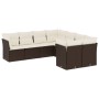 Set sofás de jardín 8 piezas y cojines ratán sintético marrón by vidaXL, Garden sets - Ref: Foro24-3218593, Price: 513,51 €, ...